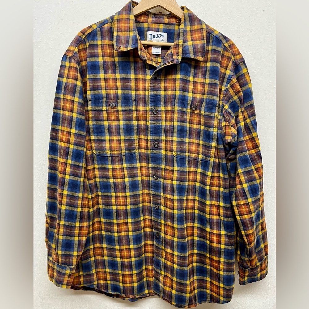 Duluth Free Swingin Flannel Relaxed Fit Shirt Mens XL Tall Baked Clay 52007